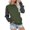 1Army Green, variant on Drses Long Sleeve Womens Tops Womens Casual Loose Patchwork Splicing Long Sleeved Round Neck Tops With Pocket Women's sweatshirts
