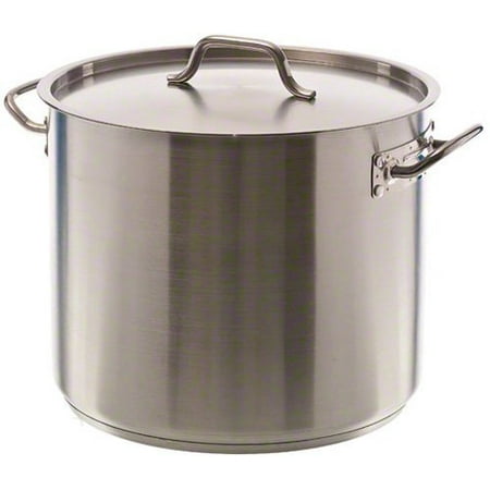 Ready Stock - Update International SPS-12 SuperSteel 18/8 Stainless Steel Induction Ready Stock Pot with Cover, 12-Quart, Natural, Set of 3