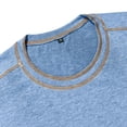 thumbnail image 7 of Rvwovn Men's Contrast Stitch T-Shirt, Casual Short Sleeve Crew Neck Slim Fit Tee Summer Daily Top, 7 of 7