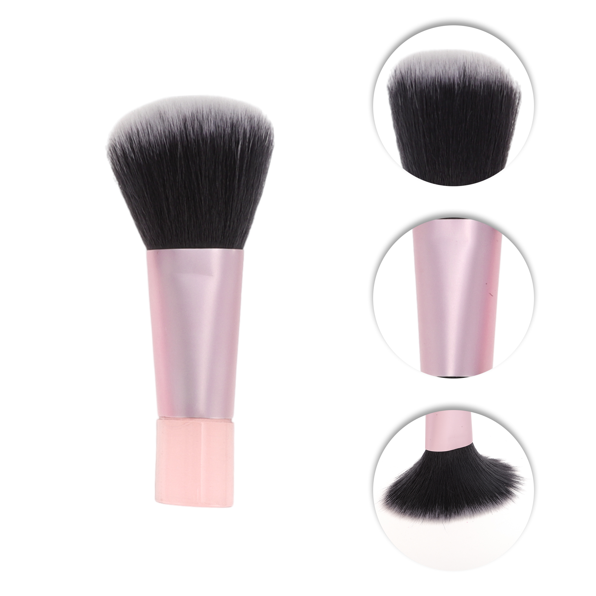 Unique Bargains 1 Set Lightweight Makeup Brush for Travel Pink