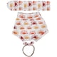 thumbnail image 3 of Conjunto de ropa de pantalones cortos para bebé, conjunto de ropa de fotografía para bebé con patrón de sol, conjunto de diadema, 3 uds., 100cm, 3 of 5