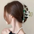 thumbnail image 4 of 2pc New Chinese Style Panda Bamboo Hair Clips Claw Clips, Ancient Style Hair Accessories For Girls, 4 of 5
