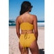 thumbnail image 1 of ABPHQTO Bañador de bikini con espalda atada en la cintura alta naranja para mujer, 1 of 5