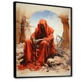 thumbnail image 2 of Designart "The Agony Coral Beige Art from Mexico II" Mexican Floater Framed Canvas Art Print, 2 of 7