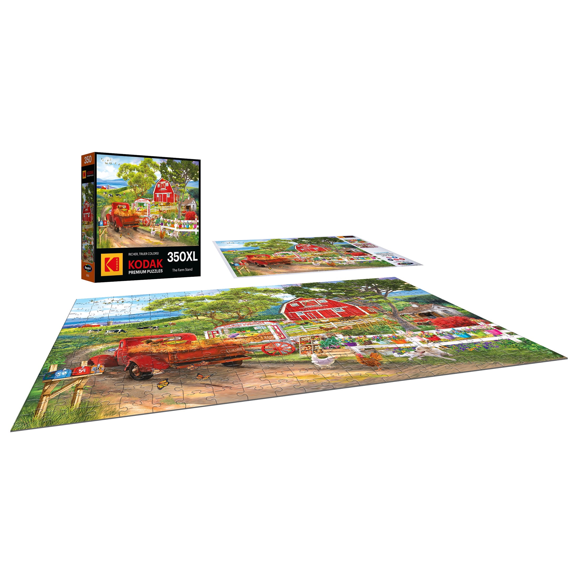 RoseArt Premium 350-Piece The Farm Stand Adult Interlocking Puzzle