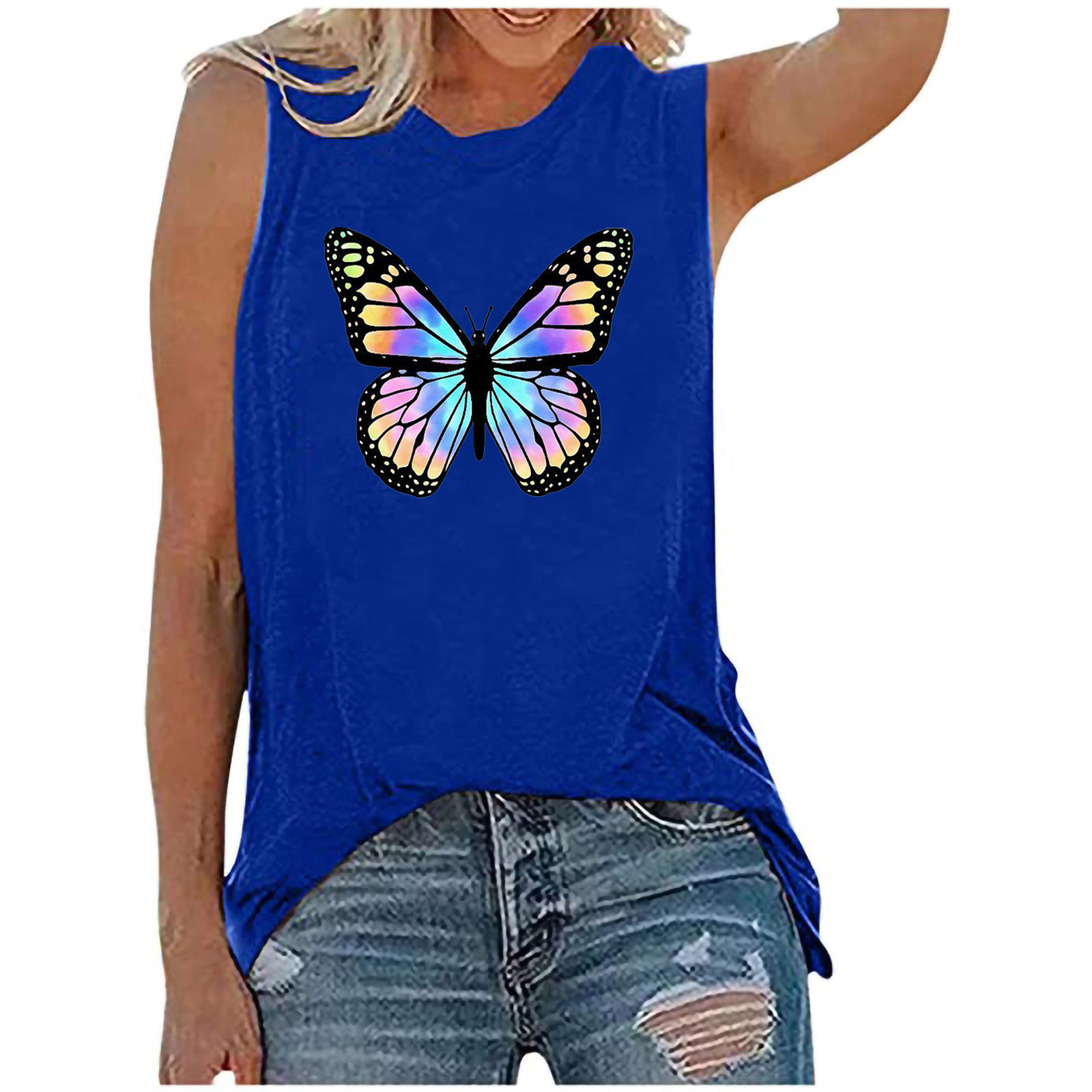 Women'S Sleeveless Tops, Ladies Summer Vest Blouse Sleeveless Tunic