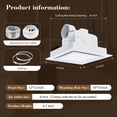 thumbnail image 4 of Extractor de baño Gopper de 12 W con luz LED de 12 W, 141 CFM, 4 of 7