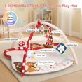 thumbnail image 6 of PRVAETU Baby Play Mats Tummy Time Mat for Infant Washable Padded Baby Activity Center with Detachable Toys Non-Slip Baby Gym Playmat,Red, 6 of 6