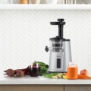Omega Cold Press 365 Compact Masticating Vertical Juicer, 120W Low-Speed 3-Stage Auger, in Silver (JC3000SV13)