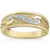 Personalized Diamond Sweeping Scroll Bridal Band