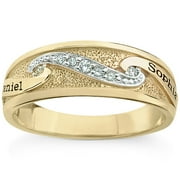 Personalized Diamond Sweeping Scroll Bridal Band