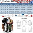 thumbnail image 3 of YDLCAFD Male Summer Independence Day Zipper Tops Holiday Celebration Full Print Short Sleeve Blouse, 3 of 5
