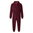 thumbnail image 7 of XAOFW Girls Romper Long Sleeve Zip Up Fuzzy Thickened Pajama Cozy Lined Jumpsuit Toddler Kids Fall Winter Casual Soft Cozy Onesie, 7 of 7