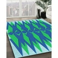 thumbnail image 2 of Ahgly Company Indoor Square Patterned Blue Dress Blue Area Rugs, 6' Square, 2 of 6