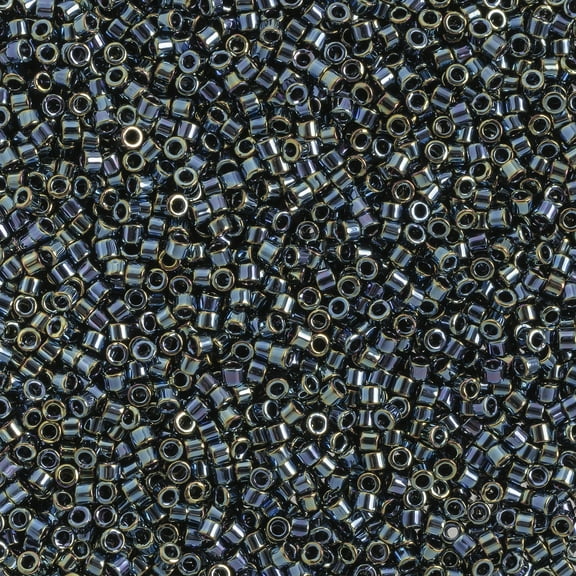 Miyuki Delica 11/0 - Gunmetal Iris DB0006 - 50gms Bag of Japanese Glass Beads
