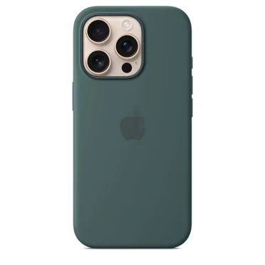 For iPhone 16 Pro Silicone Case with MagSafe - Lake Green