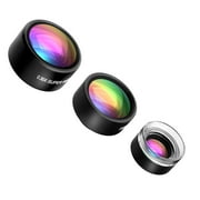 Vtin iPhone Lens, Clip-on iPhone Camera Lens kit, 180°Fisheye Lens + 20X Macro Lens+0.36X Wide Angle Lens for iPhone Android Smartphones