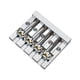 thumbnail image 2 of Puente de bajo de 4 cuerdas para guitarras eléctricas, monturas de repuesto para cuerdas de bajo Plata, 2 of 9