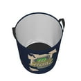 thumbnail image 5 of DouZhe Waterproof Collapsible Large Laundry Baskets, Blue Be Brave Gamepad Prints Circular Hamper with Handles, 5 of 7