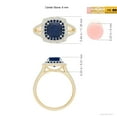 thumbnail image 4 of ANGARA Natural 1 Ct Sapphire Double Split Shank Two Tone Ring in 14K Yellow & White Gold for Women (Size-6mm) | September Birthstone, Anniversary, Jewelry Gift for Women | Natural Sapphire Ring, 4 of 8
