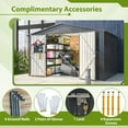thumbnail image 4 of 10X8 FT Outdoor Storage Shed, Metal Garden Shed with Lockable Doors, Steel Tool Shed Storage House for Backyard Patio, Lawn and Garden, Black, 4 of 7