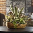 thumbnail image 2 of Uttermost Salar Polyester Foam and Teak Wood Succulents In Bronze/Green/Yellow, 2 of 3