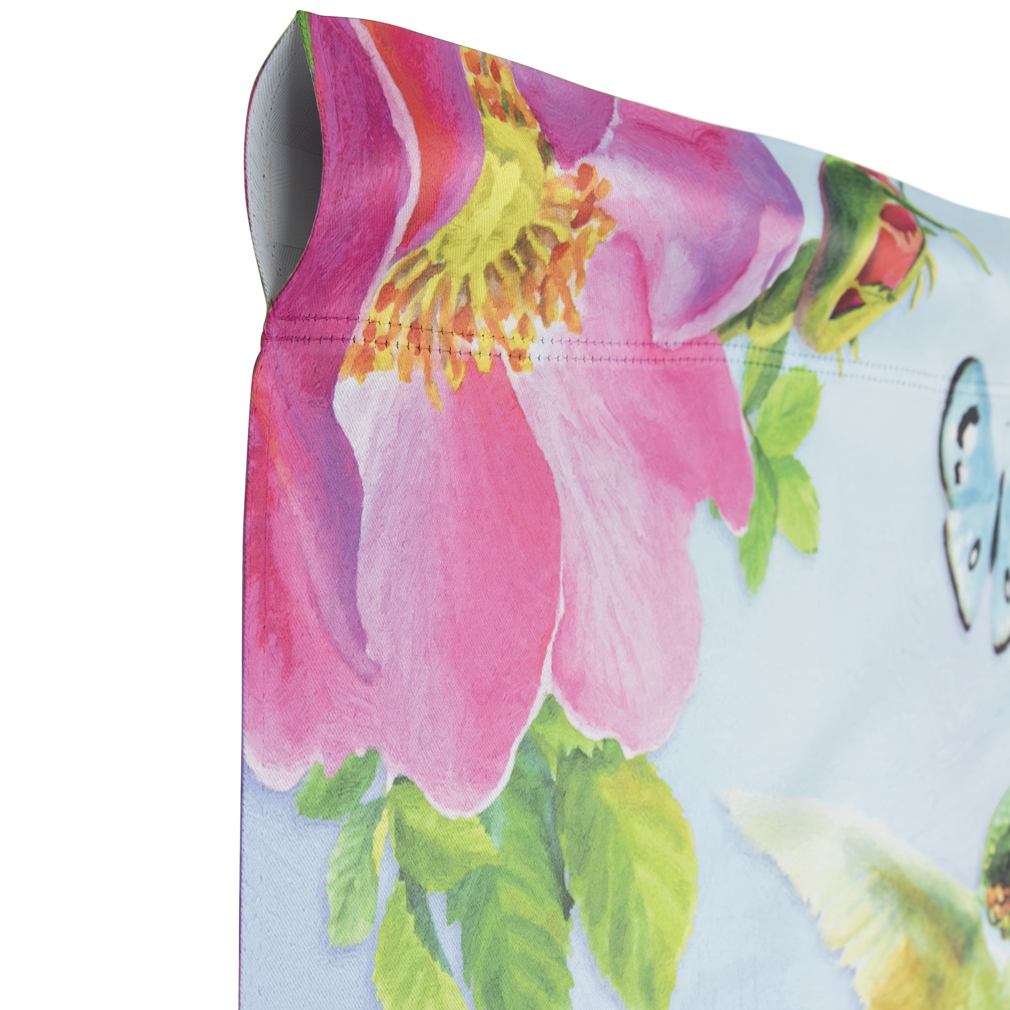 Northlight Welcome Hummingbird Floral Outdoor House Flag 28" x 40"
