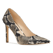 Nine West Women's Pumps Croc Embossed Tatiana Leather Pump Black Size 7 M