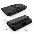 thumbnail image 6 of For Samsung Galaxy A13 5G Universal Horizontal Cell Phone Case Nylon Holster Carrying Pouch with Belt Clip and 2 Card Slots fit Large Devices 7" - Black, 6 of 7