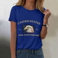 thumbnail image 2 of CAICJ98 250 Anniversary USA Shirt Women 250th T Shirts American Flag Patriotic 250 Years T Shirts for Women (Blue,L), 2 of 8