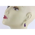 thumbnail image 4 of Spyglass Designs 14k Yellow Gold Filled Purple Simulated Amethyst Earrings Long Faceted Dangles Narrow Simple Teardrops For Adult Women, 4 of 4