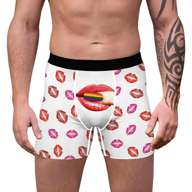 Man's Novel Digital Printing Breathable Close Fitting Men's Underpants  Comfortable Boxers Clearance 