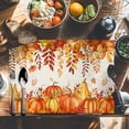 thumbnail image 6 of Fall Pumpkin Placemats Set of 12 Orange Leaf Thanksgiving Vintage Letter Heat Insulated Linen Place Mats, Washable Stain-Proof Table Mats for Dining Tables Holiday Decor 13x19inch, 6 of 9