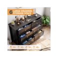 thumbnail image 6 of EastVita Modern 6 Chest Of Drawer Dresser, Modern Dresser With Deep Drawers And Nickel Round Handle, Wood Organizer Storage Cabinet For Bedroom, Living Room, Hallway, 6 of 8