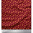 thumbnail image 1 of Soimoi Red Poly Georgette Fabric Pumpkin Vegetable Print Sewing Fabric Yard 52 Inch Wide, 1 of 3
