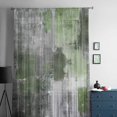 thumbnail image 5 of Sage Green Grey Semi Sheer Curtains Drapes for Living Room,Bedroom,French Doors Window 84 Inches Long,Modern Oil Painted Abstract Art Aesthetics Rod Pocket Chiffon Curtain Drapery Voile Drape Panel, 5 of 6