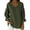 Green, variant on Women's 2026 Solid Color Loose Fit V-Neck Long Sleeve Shirt, Denim-Look Pullover Top, Nine-Sixth Sleeve Retro Casual Blouse for Everyday Wear, Home, Office and Vacation Green S