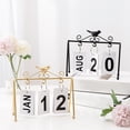 thumbnail image 3 of YAOMOBB Perpetual Calendar Nordic Style Metal Bird Table Calendar Perpetual Calendar Home Decor, 3 of 6