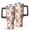 Pioneer Flower Floral-3, variant on 40oz Pioneer Flower Floral Print Pattern Insulated Tumbler with Handle, BPA-Free Leak Proof Lid and Straws, Double Wall Vacuum, Hot 12h/Cold 34h