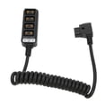 thumbnail image 1 of Répartiteur Femelle D-tap Mâle à 4 Ports, Alimentation Noire Facile à Utiliser Adaptateur D-Tap Robuste pour Caméras Rouges, 1 of 8