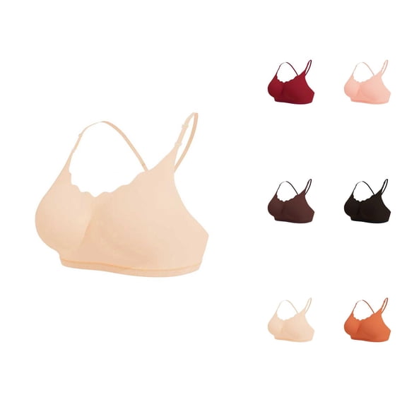 Wireless Bras for Women Plus Size Side Support No Underwire Criss Cross Bralette Everyday Bra