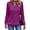 Dark Purple, variant on Fantaslook V Neck Sweatshirts for Women Casual Long Sleeve Shirts Button Pullover Tops Fashion Fall Outfits