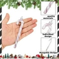 thumbnail image 3 of 6PCS Candy Cane Christmas Tree Ornaments, Shatterproof Red & White Stripe Hanging Decorations, Festive Holiday Tree Decor, Plastic Christmas Ornaments for Home & Party, 3 of 9
