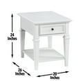 thumbnail image 3 of Steve Silver Charlestown Modern Farmhouse Wood End Table, Soft White, 3 of 5