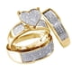 thumbnail image 1 of Anillo Lleno Blanco 3Pcs/Set Sz610 Joyería Oro Amarillo Corazón Anillos de boda, 1 of 2