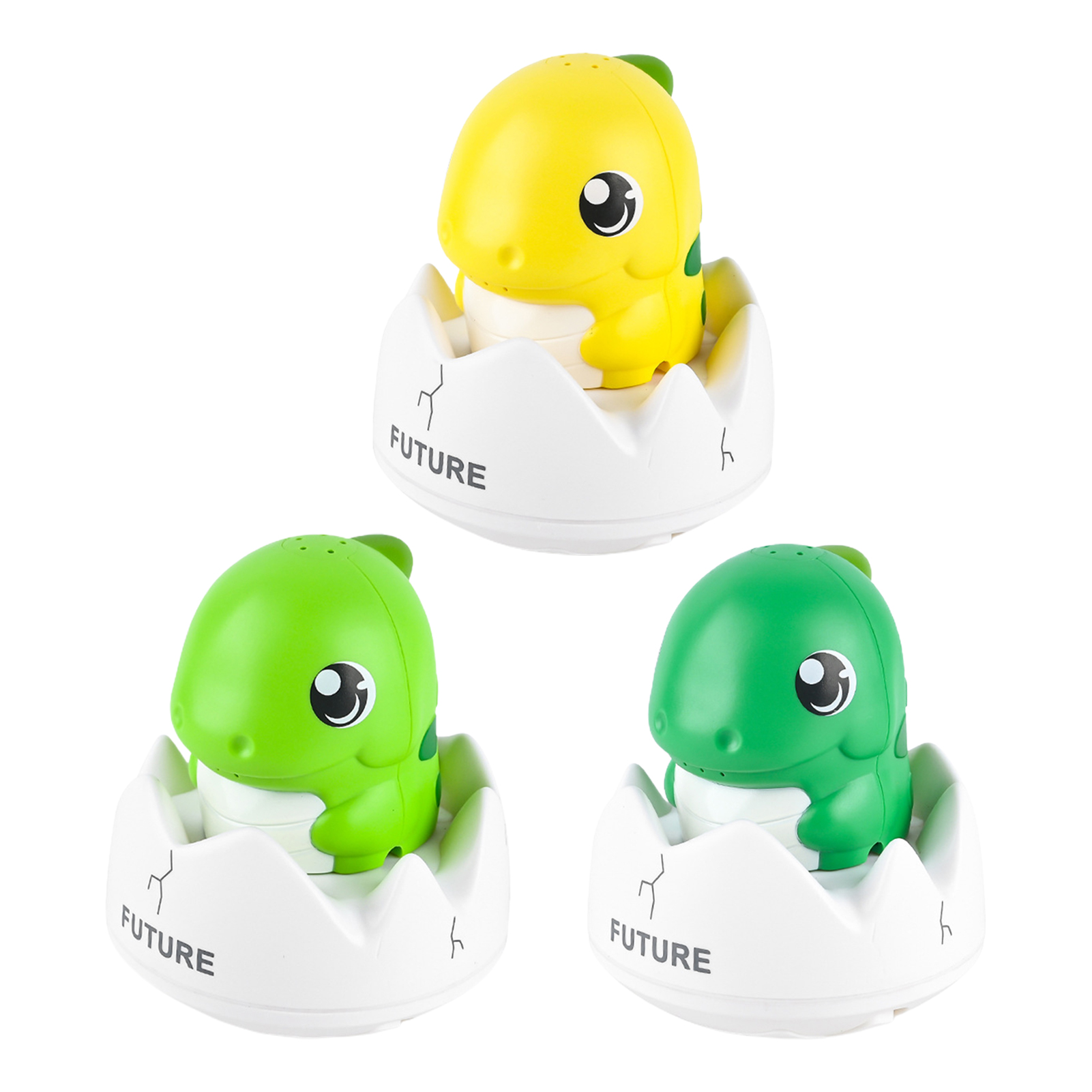 rygai Baby Dinosaur Bath Toy Automatic Waterproof Electric LED Light