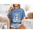 thumbnail image 2 of VibeNest Studio Unisex America Statue of Liberty Bubble Gum Preppy Patriotic Garment Dyed Graphic T-Shirt, 2 of 8