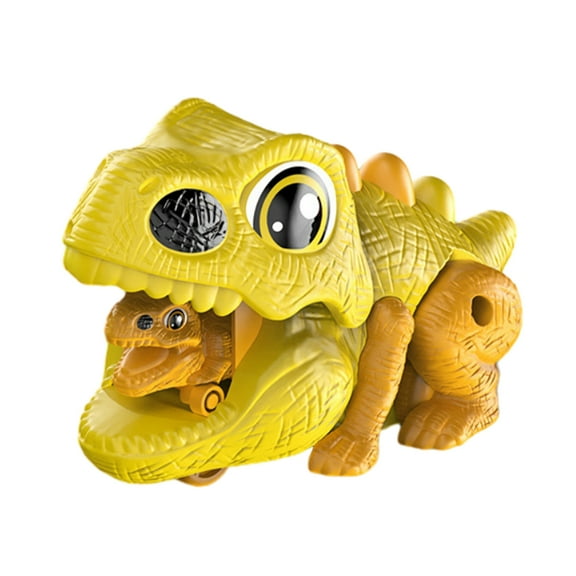 Esaierr Kids Baby Toys Push to Launch Inertia Dinosaur Catapult Car 3-6y Boys Toys Car Toddler Toys-Yellow
