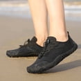 thumbnail image 2 of GrmtClth Zero Drop Wide Toe Box Barefoot Sneakers Mens Womens Minimalist Athletic Training Shoes, Breathable Trail Walking Hiking Running Footwear for Outdoor Sports Black (US/8.5), 2 of 4
