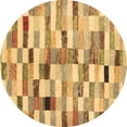 thumbnail image 1 of Ahgly Company Indoor Round Abstract Brown Contemporary Area Rugs, 6' Round, 1 of 4